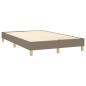 vidaXL Boxspringbett mit Matratze & LED Taupe 120x200 cm Stoff vidaXL Boxspringbett mit Matratze & LED Taupe 120x200 cm Stoff