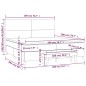 vidaXL Boxspringbett mit Matratze Grau 200x200 cm Kunstleder vidaXL Boxspringbett mit Matratze Grau 200x200 cm Kunstleder