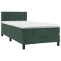 vidaXL Boxspringbett mit Matratze Dunkelgrün 90x190 cm Samt vidaXL Boxspringbett mit Matratze Dunkelgrün 90x190 cm Samt