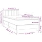 vidaXL Boxspringbett mit Matratze Dunkelgrün 90x190 cm Samt vidaXL Boxspringbett mit Matratze Dunkelgrün 90x190 cm Samt