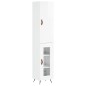 Highboard Hochglanz-Weiß 34,5x34x180 cm Holzwerkstoff Highboard Hochglanz-Weiß 34,5x34x180 cm Holzwerkstoff