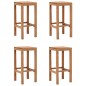vidaXL Barhocker 4 Stk. Massivholz Teak vidaXL Barhocker 4 Stk. Massivholz Teak