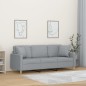 vidaXL 3-Sitzer-Sofa mit Zierkissen Hellgrau 180 cm Stoff vidaXL 3-Sitzer-Sofa mit Zierkissen Hellgrau 180 cm Stoff