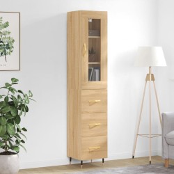 vidaXL Highboard Sonoma-Eiche 34,5x34x180 cm Holzwerkstoff