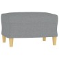 vidaXL 3-Sitzer-Sofa mit Hocker Hellgrau 180 cm Stoff vidaXL 3-Sitzer-Sofa mit Hocker Hellgrau 180 cm Stoff