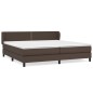 vidaXL Boxspringbett mit Matratze Braun 200x200 cm Kunstleder vidaXL Boxspringbett mit Matratze Braun 200x200 cm Kunstleder