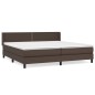 vidaXL Boxspringbett mit Matratze Braun 200x200 cm Kunstleder vidaXL Boxspringbett mit Matratze Braun 200x200 cm Kunstleder