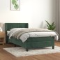 vidaXL Boxspringbett mit Matratze Dunkelgrün 90x190 cm Samt vidaXL Boxspringbett mit Matratze Dunkelgrün 90x190 cm Samt