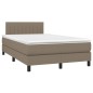vidaXL Boxspringbett mit Matratze Taupe 120x200 cm Stoff vidaXL Boxspringbett mit Matratze Taupe 120x200 cm Stoff