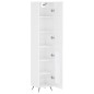 Highboard Hochglanz-Weiß 34,5x34x180 cm Holzwerkstoff Highboard Hochglanz-Weiß 34,5x34x180 cm Holzwerkstoff