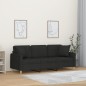 vidaXL 3-Sitzer-Sofa mit Zierkissen Schwarz 180 cm Stoff vidaXL 3-Sitzer-Sofa mit Zierkissen Schwarz 180 cm Stoff