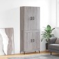 vidaXL Highboard Grau Sonoma 69,5x34x180 cm Holzwerkstoff vidaXL Highboard Grau Sonoma 69,5x34x180 cm Holzwerkstoff
