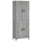 vidaXL Highboard Grau Sonoma 69,5x34x180 cm Holzwerkstoff vidaXL Highboard Grau Sonoma 69,5x34x180 cm Holzwerkstoff