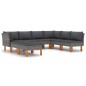 vidaXL 8-tlg. Garten-Lounge-Set mit Kissen Poly Rattan Grau vidaXL 8-tlg. Garten-Lounge-Set mit Kissen Poly Rattan Grau