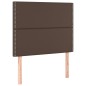 vidaXL Boxspringbett mit Matratze Braun 100x200 cm Kunstleder vidaXL Boxspringbett mit Matratze Braun 100x200 cm Kunstleder