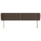 vidaXL Kopfteil mit Ohren Braun 203x23x78/88 cm Kunstleder