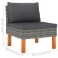 vidaXL 8-tlg. Garten-Lounge-Set mit Kissen Poly Rattan Grau vidaXL 8-tlg. Garten-Lounge-Set mit Kissen Poly Rattan Grau