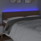 vidaXL LED Kopfteil Braun 200x5x78/88 cm Kunstleder
