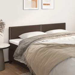 vidaXL Kopfteile 2 Stk. Braun 100x5x78/88 cm Kunstleder