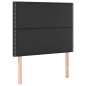 vidaXL Boxspringbett mit Matratze Schwarz 100x200 cm Kunstleder