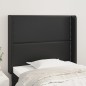 vidaXL Kopfteil mit Ohren Schwarz 103x16x118/128 cm Kunstleder vidaXL Kopfteil mit Ohren Schwarz 103x16x118/128 cm Kunstleder