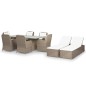 9-tlg. Garten-Essgruppe Poly Rattan Braun 9-tlg. Garten-Essgruppe Poly Rattan Braun