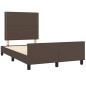 vidaXL Bettgestell mit Kopfteil Braun 120x200 cm Kunstleder vidaXL Bettgestell mit Kopfteil Braun 120x200 cm Kunstleder