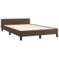 vidaXL Bettgestell mit Kopfteil Braun 120x200 cm Kunstleder vidaXL Bettgestell mit Kopfteil Braun 120x200 cm Kunstleder