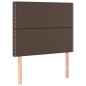 vidaXL Boxspringbett mit Matratze Braun 100x200 cm Kunstleder vidaXL Boxspringbett mit Matratze Braun 100x200 cm Kunstleder
