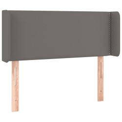 vidaXL Kopfteil mit Ohren Grau 83x16x78/88 cm Kunstleder