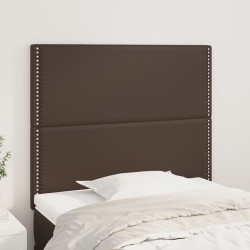 vidaXL Kopfteile 2 Stk. Braun 100x5x78/88 cm Kunstleder