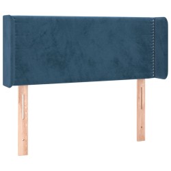vidaXL Kopfteil mit Ohren Dunkelblau 93x16x78/88 cm Samt