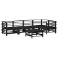 vidaXL 6-tlg. Garten-Lounge-Set Schwarz Massivholz Kiefer vidaXL 6-tlg. Garten-Lounge-Set Schwarz Massivholz Kiefer