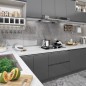 Möbelfolien Selbstklebend 2 Stk. Grau 500x90 cm PVC Möbelfolien Selbstklebend 2 Stk. Grau 500x90 cm PVC
