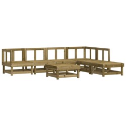 vidaXL 7-tlg. Garten-Lounge-Set Kiefernholz Imprägniert