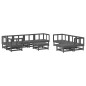 vidaXL 10-tlg. Garten-Lounge-Set Grau Massivholz Kiefer vidaXL 10-tlg. Garten-Lounge-Set Grau Massivholz Kiefer
