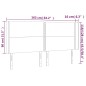 vidaXL LED Kopfteil Schwarz 163x16x118/128 cm Stoff