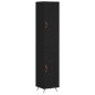 vidaXL Highboard Schwarz 34,5x34x180 cm Holzwerkstoff vidaXL Highboard Schwarz 34,5x34x180 cm Holzwerkstoff
