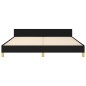 vidaXL Bettgestell mit Kopfteil Schwarz 160x200 cm Stoff vidaXL Bettgestell mit Kopfteil Schwarz 160x200 cm Stoff