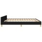 vidaXL Bettgestell mit Kopfteil Schwarz 160x200 cm Stoff vidaXL Bettgestell mit Kopfteil Schwarz 160x200 cm Stoff