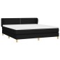 vidaXL Boxspringbett mit Matratze Schwarz 160x200 cm Stoff vidaXL Boxspringbett mit Matratze Schwarz 160x200 cm Stoff