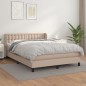 vidaXL Boxspringbett Matratze Cappuccino-Braun 140x190cm Kunstleder vidaXL Boxspringbett Matratze Cappuccino-Braun 140x190cm Kunstleder