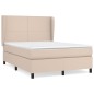 vidaXL Boxspringbett Matratze Cappuccino-Braun 140x190cm Kunstleder vidaXL Boxspringbett Matratze Cappuccino-Braun 140x190cm Kunstleder