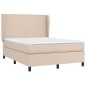 vidaXL Boxspringbett Matratze Cappuccino-Braun 140x190cm Kunstleder vidaXL Boxspringbett Matratze Cappuccino-Braun 140x190cm Kunstleder
