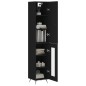 vidaXL Highboard Schwarz 34,5x34x180 cm Holzwerkstoff vidaXL Highboard Schwarz 34,5x34x180 cm Holzwerkstoff