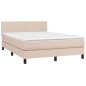vidaXL Boxspringbett mit Matratze & LED Cappuccino-Braun 140x190cm vidaXL Boxspringbett mit Matratze & LED Cappuccino-Braun 140x190cm