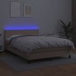 vidaXL Boxspringbett mit Matratze & LED Cappuccino-Braun 140x190cm vidaXL Boxspringbett mit Matratze & LED Cappuccino-Braun 140x190cm