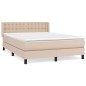 vidaXL Boxspringbett Matratze Cappuccino-Braun 140x190cm Kunstleder vidaXL Boxspringbett Matratze Cappuccino-Braun 140x190cm Kunstleder