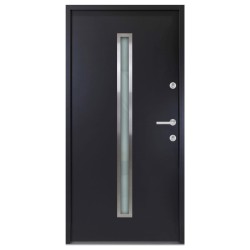 Haustür Aluminium Anthrazit 90x200 cm
