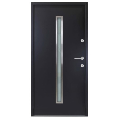 Haustür Aluminium Anthrazit 90x200 cm
